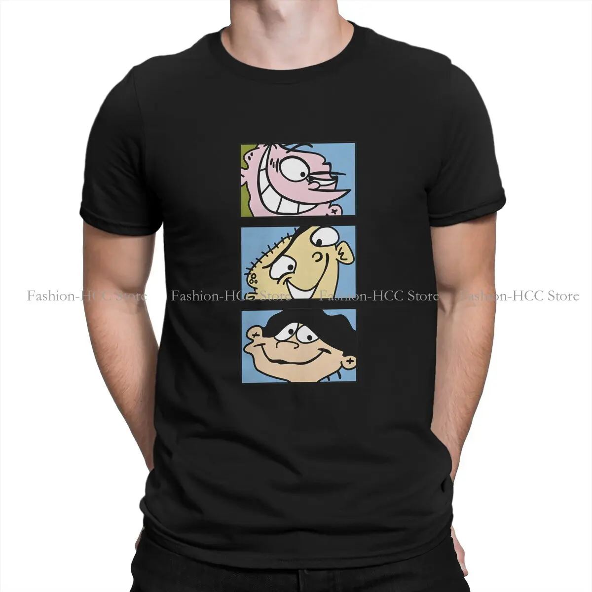 Ed Edd Eddy TV Series Cartoon Smiles Tshirt Graphic Men Tops Vintage Grunge Summer Polyester  Clothes Harajuku T Shirt