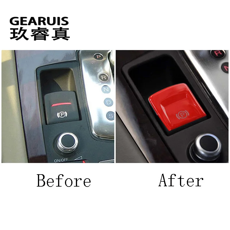 For Audi A8 S8 D3 2004-2010 Car Power Electronic Parking Brake Handbrake Switch Button Panel Cover Sticker Trim Auto Accessories