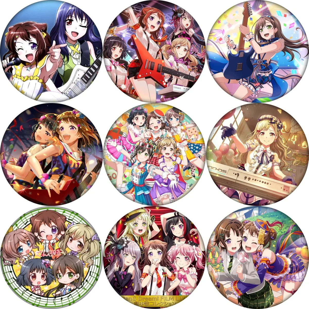 

58MM BanG Dream Cosplay Badge Anime Brooch Pin Accessories For Clothes Backpack Decoration gift