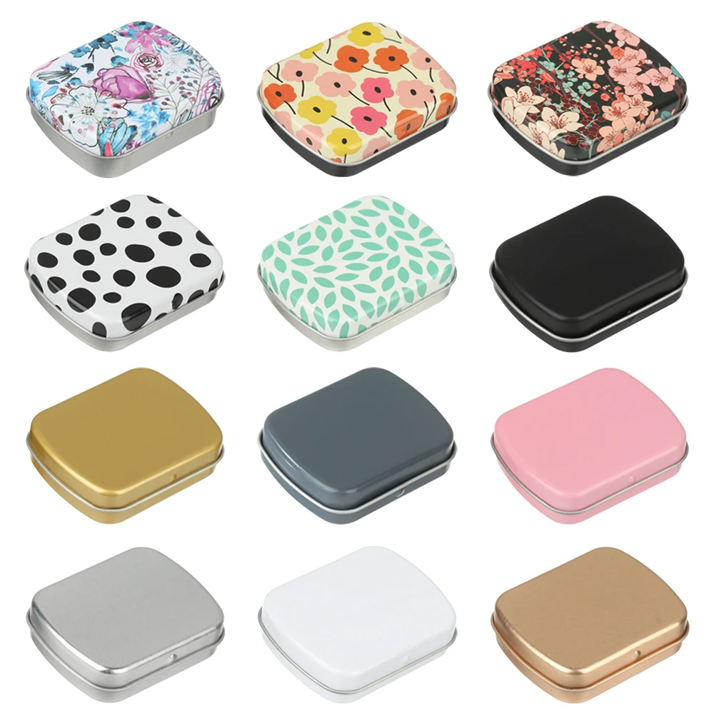 1 PC Mini Tin Metal Box Sealed Jar Packing Boxes Jewelry Candy Box Small Storage Cans Coin Earrings Headphones Gift Box