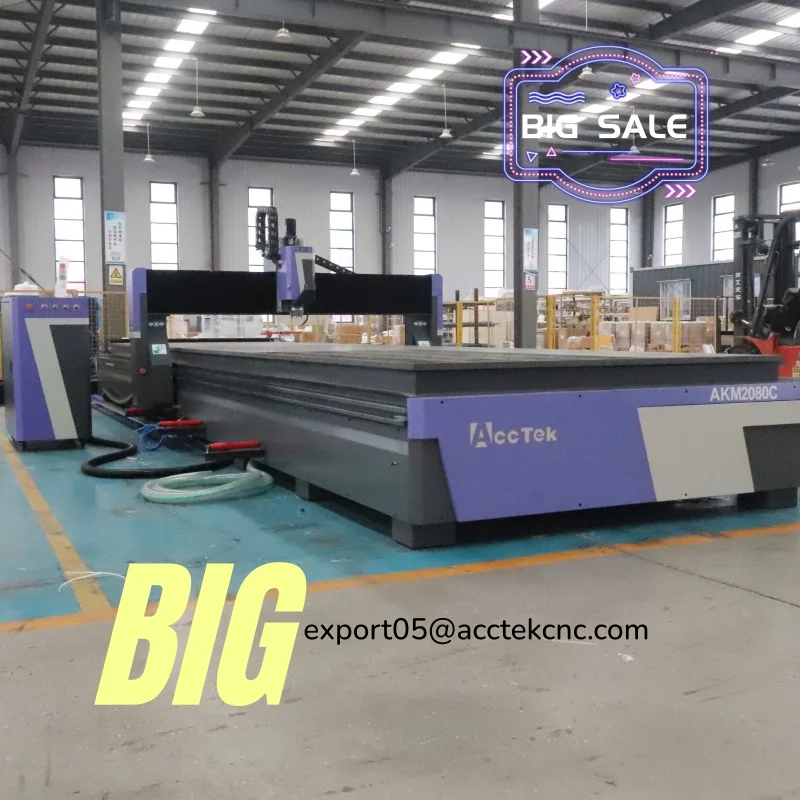2026 High Precision Saw Cutting for Wood 3 Axis ATC CNC Router for MDF Acrylic PVC Milling Engraving Tools 2080C (2000*800mm)