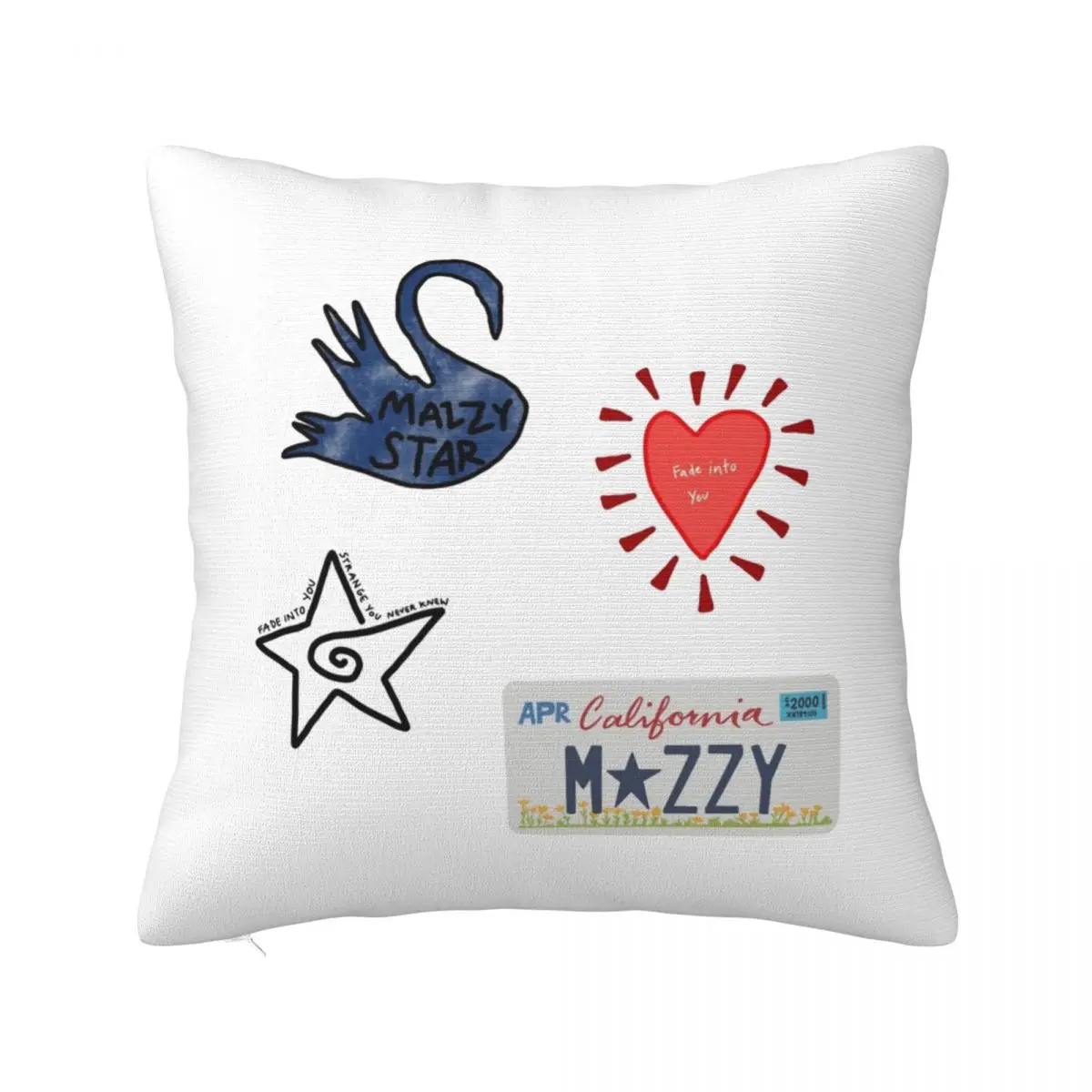 

Mazzy Star Design Pillowcase Polyester Cushion Cover Decorative Punk Rock Pillow Case Cover Home Drop Shipping 18'