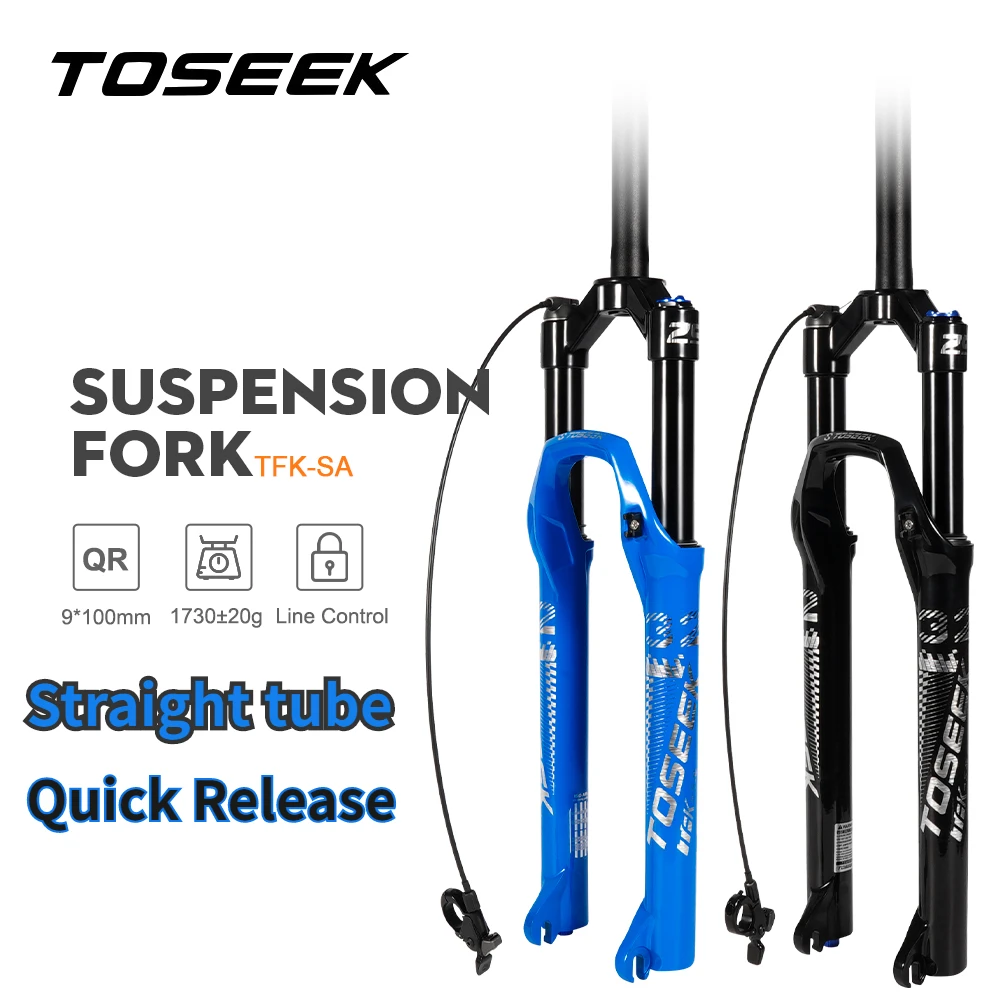 TOSEEK MTB Fork Quick Release Line control 27.5/ 29 er Inch Mountain Bike RL120 mm Air Suspension  Bicycle Fork