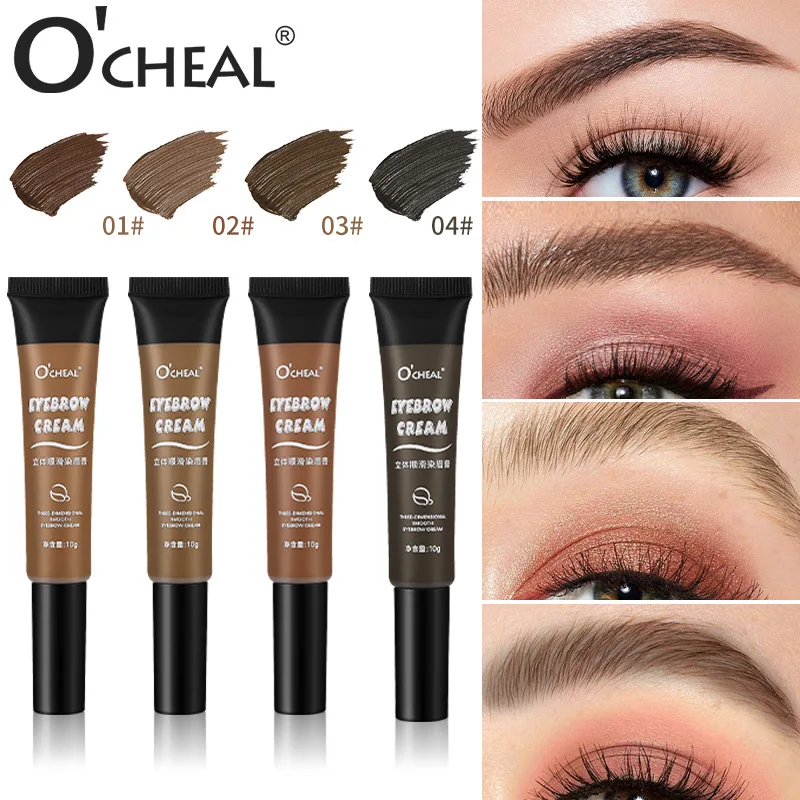 Vloeibare wenkbrauwverfcrème Dual Purpose Waterdicht Duurzaam Wenkbrauwpotlood Wenkbrauwgel met borstel Fadeless Damescosmetica