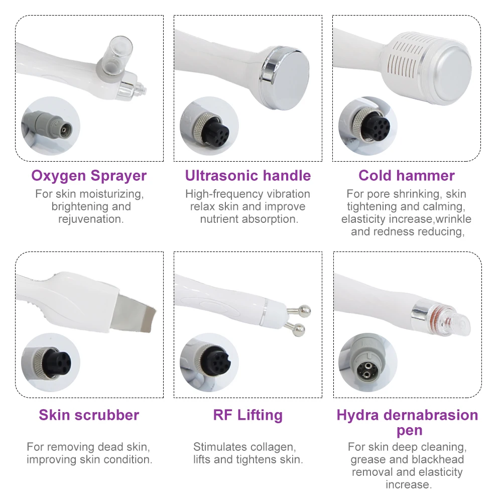 المهنية 7 في 1 آلة تقشير الجلد المياه للوجه التطهير العميق الوجه رفع الجلد الغسيل أكوا تقشير صالون BeautyMachine #5