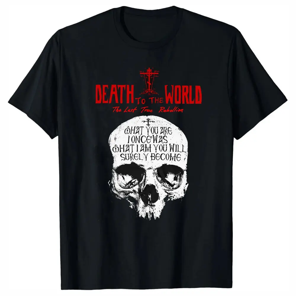 

Russian Orthodox Saying Inscriptions Skull T-Shirt Short Sleeve Casual 100% Cotton Shirt