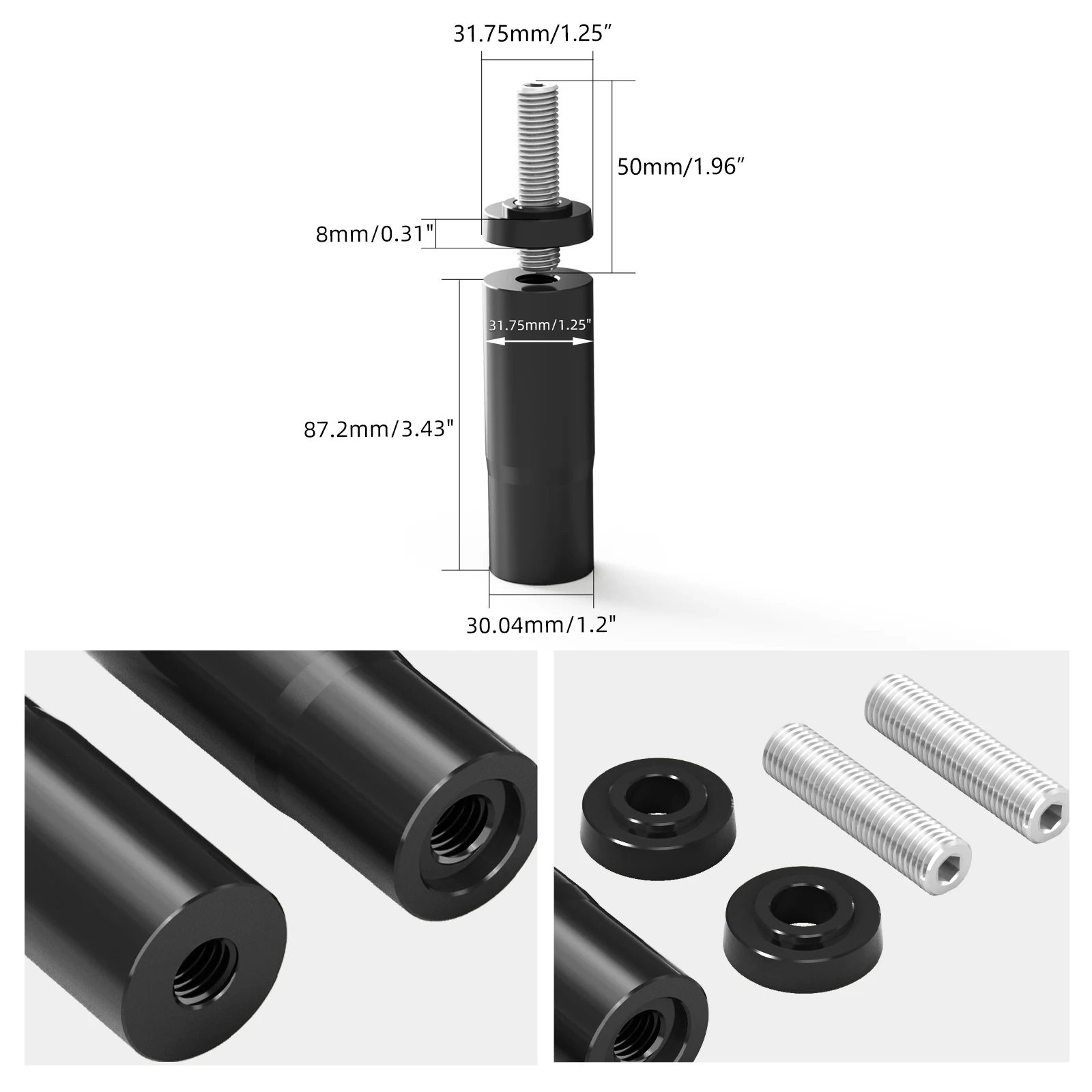 For Harley Street Bob FXBBS 114 2021-2023 Handlebar Riser Extensions Fat Boy FLFB 107 2018-2020 FLFBS 114 2018-2023 Super Glide - Image 5