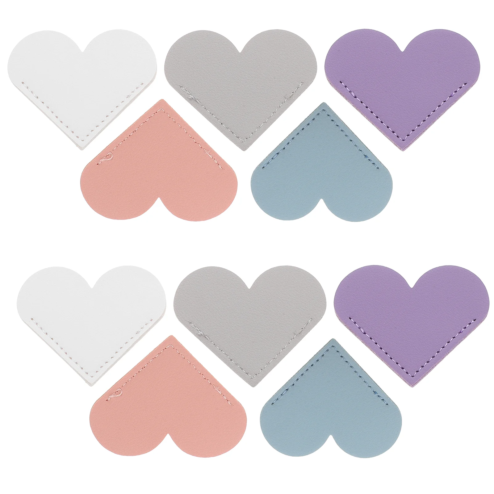 

10 Pcs Heart Bookmark Page Corner Protective Covers Marker Protector Guard Accessories Bookmarks Labels