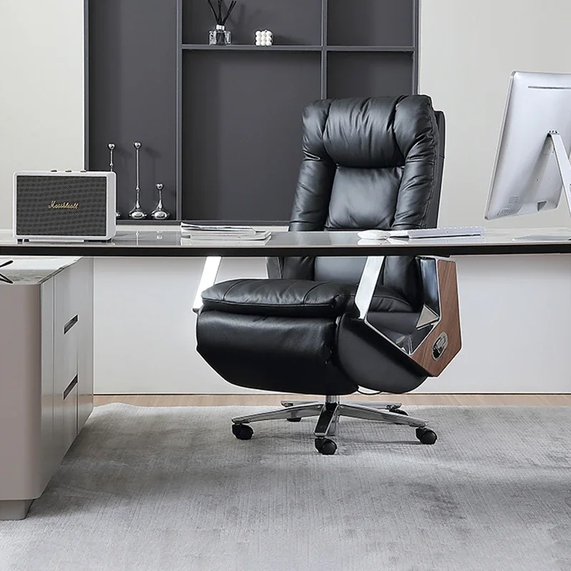 

Conference Executive Leather Stools Lounge Comfy Swivel Desktop Meditation Stools Lounge Computer Chaise De Bureaux Luxury Chair