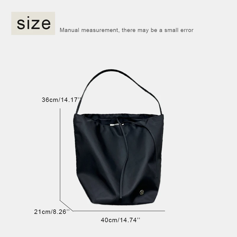 Preppy Style Large Capacity Tote Bags For Women Luxury Designer Handbags And Purse 2023 New In Nylon Sequined Cloth Shoulder Bag