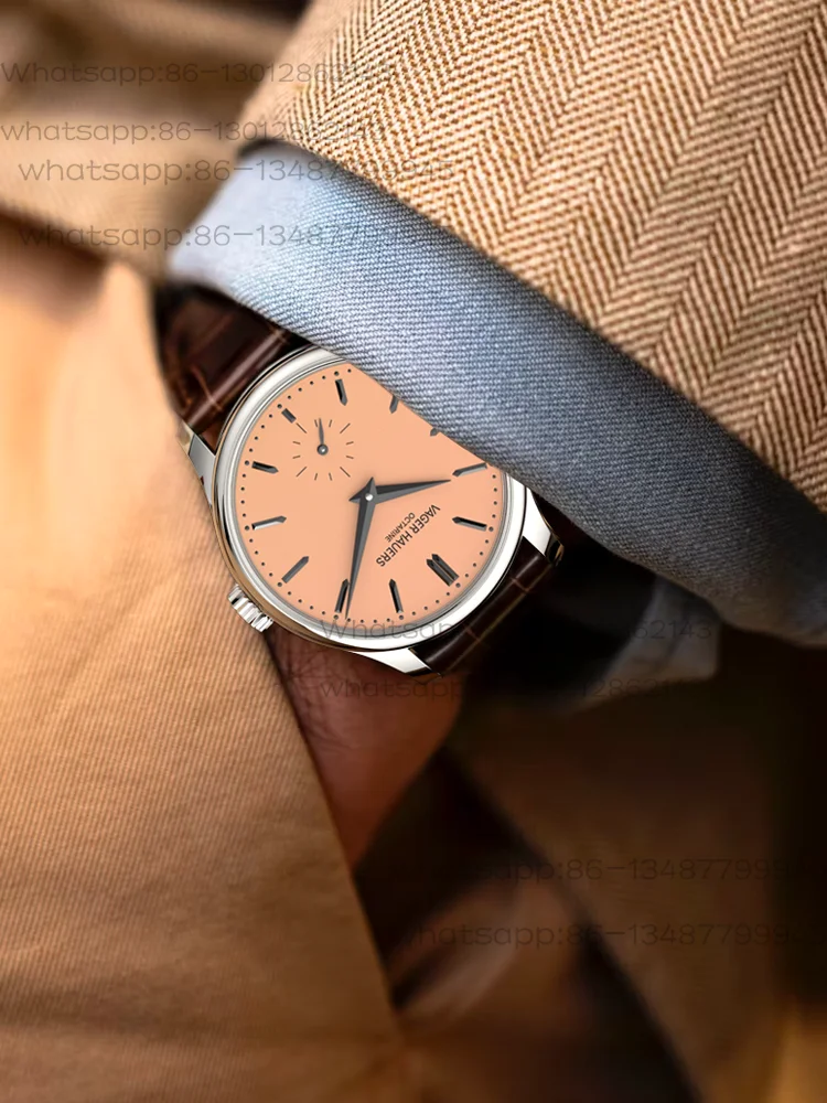 

6196 Men's Watch Vijayhauz Small Three-Hand Watch Men's Mechanical Watch Manual Waterproof 37mm Two-Hand Semi-Small Dial