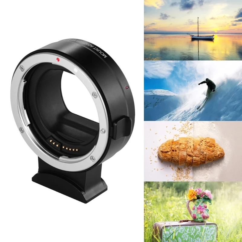 EF-EOSR Camera Lens Adapter Ring Electronic Aperture-EXIF forCanon EF EF-S Lens to RF Mount Full Frame Camera