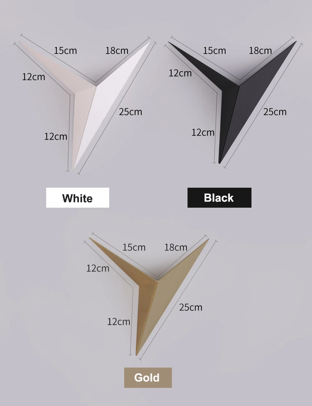 Creative Triangle Wall Lamp Nordic Led Wall Light Living Room Background Bedside Lamps Stairs Indoor Wall Sconce Lighting