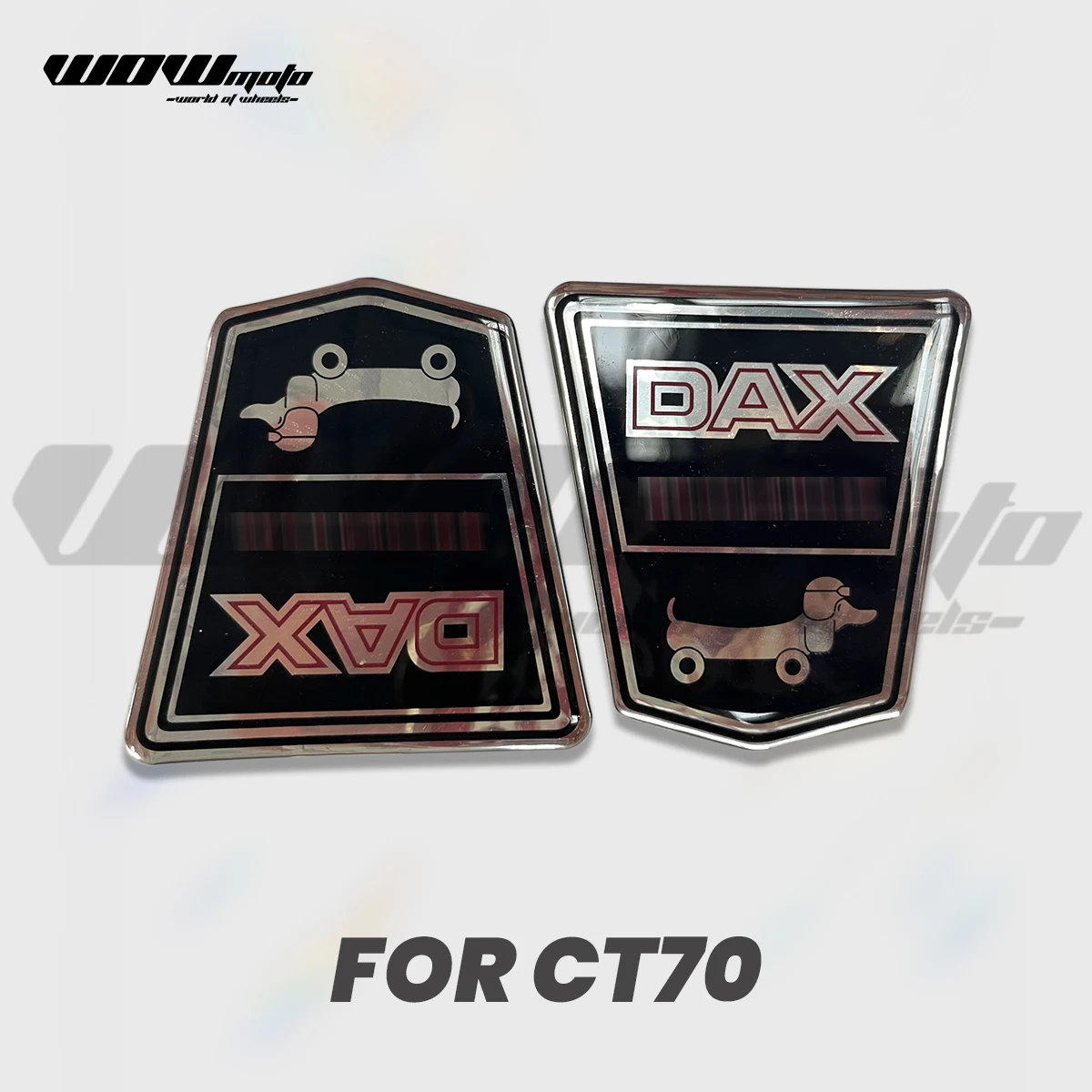

Mini Moto Side Emblem Set For DAX CT70 ST70 | Pair of Original Style Badge Decals | Custom Motorcycle Body Parts