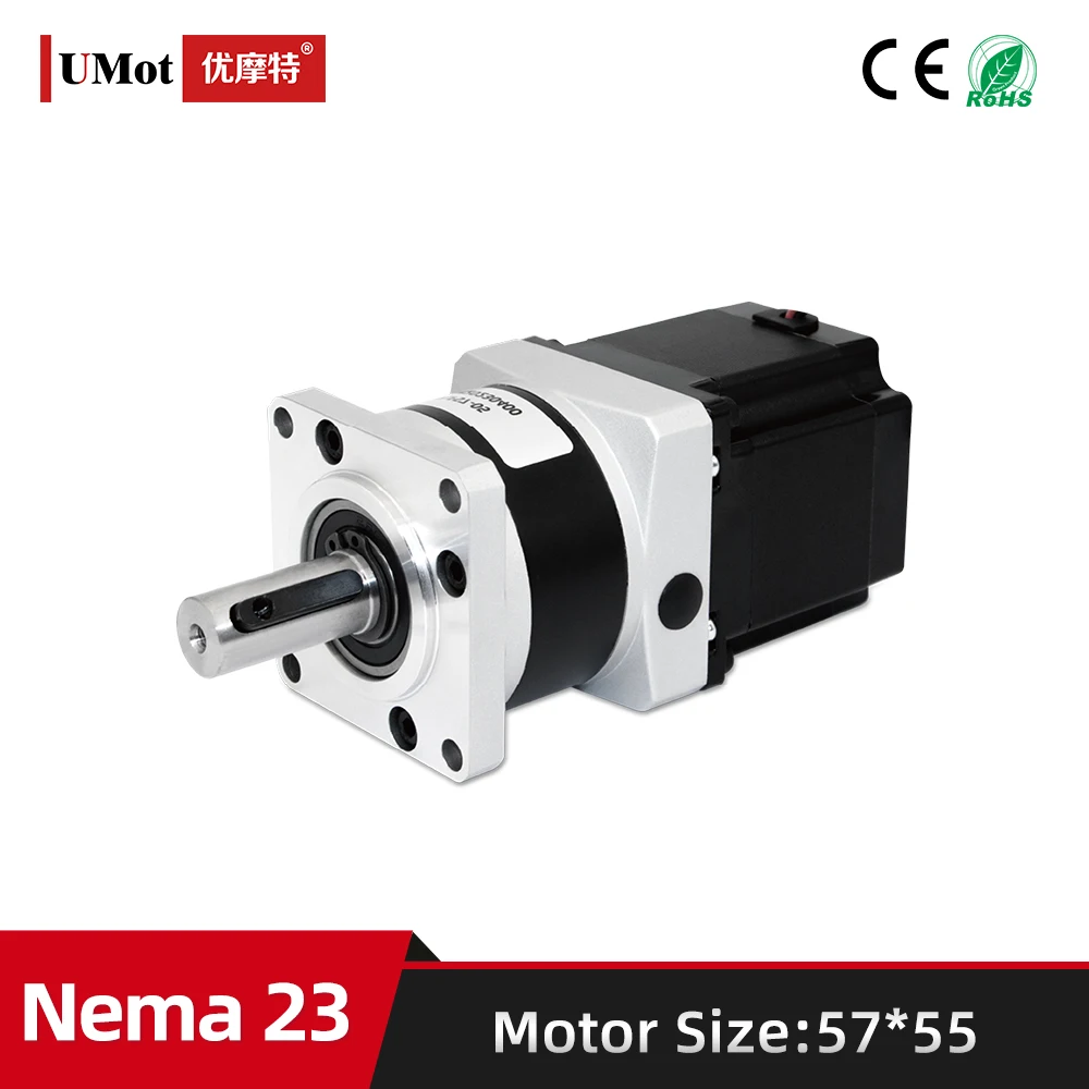 

Ratio 5/10/20 Length 55mm Nema 23 Precision Planetary Geared Stepper Motor With Gearbox Reducer For AGV AMR Vehicles