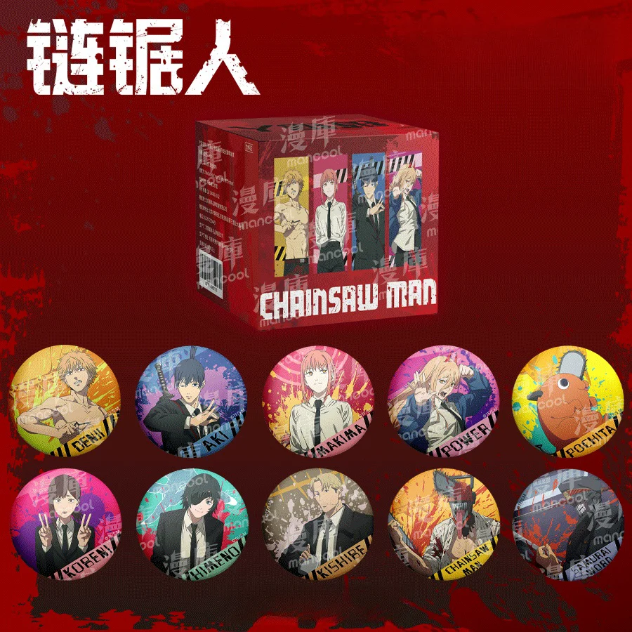 Chainsaw Man Cordon 58mm Aki Hayami Power Himeno Animation Peripherals Series Character Badge Blind Box Gift