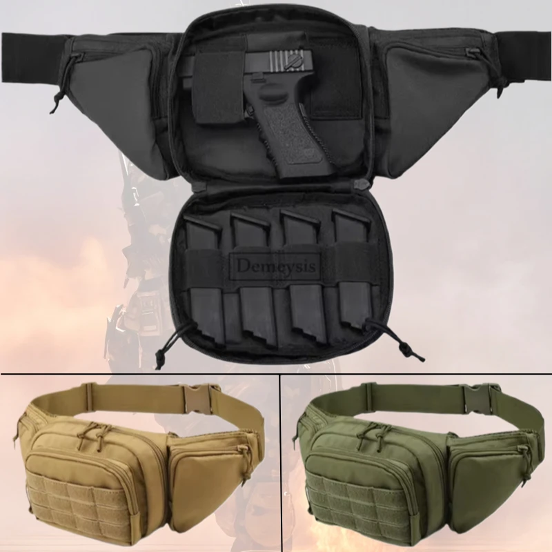 

Tactical Waist Bag Outdoor Concealed Carry Molle Handgun Bags for Hunting Camping Hiking Pistol Pack