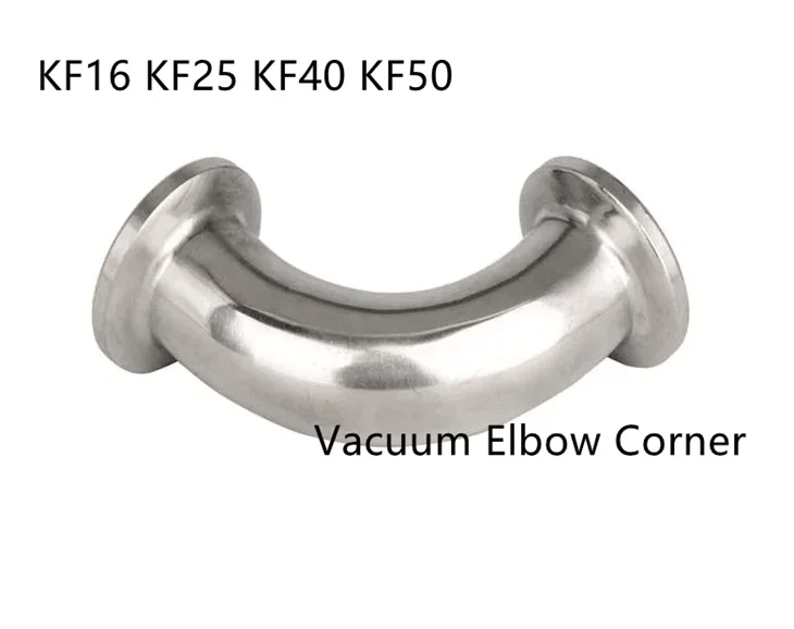 Imagem -05 - Vacuum Flange Fitting Tube 90 Graus Cotovelo Flanges Adaptador Junta de Aço Inoxidável Kf25 Nw25 304