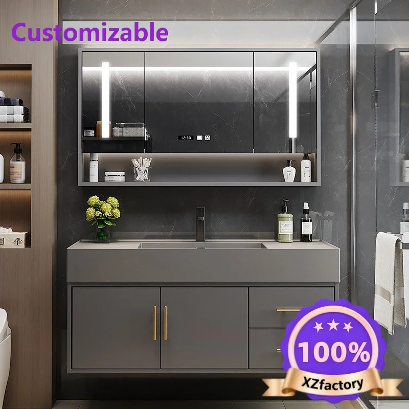Factory Direct 2026 Top lavabo integrado de madera maciza simple, lavabo para lavado de cara, lavabo p
