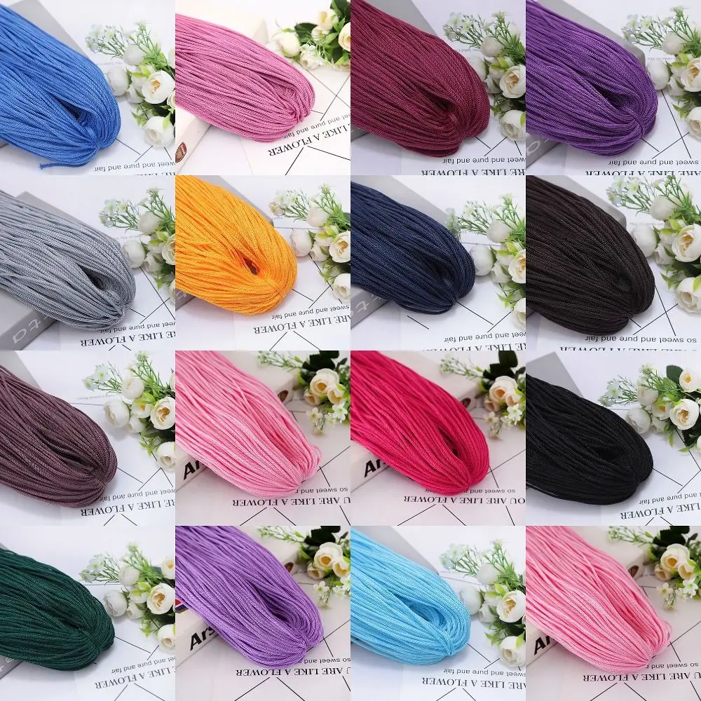 Soft 200M 3mm DIY Macrame Rope Hollow Line Hand-Woven Nylon Cord Hat Bag Shoe Doll Handicrafts Thread