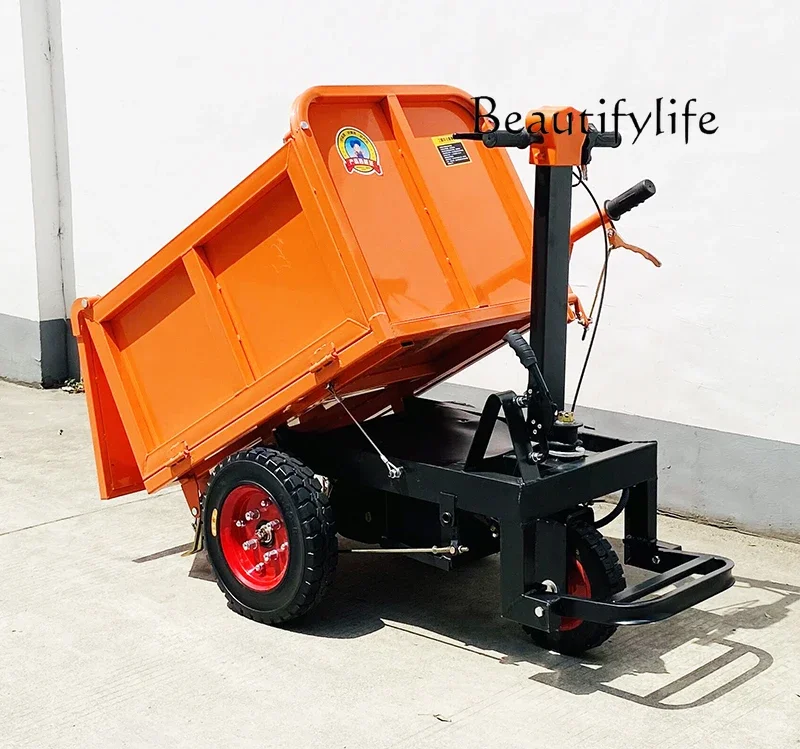 Electric Three-Wheel Tilting Construction Site Three-Door Cement Self-Unloading Elevator Handling Flat Turnover