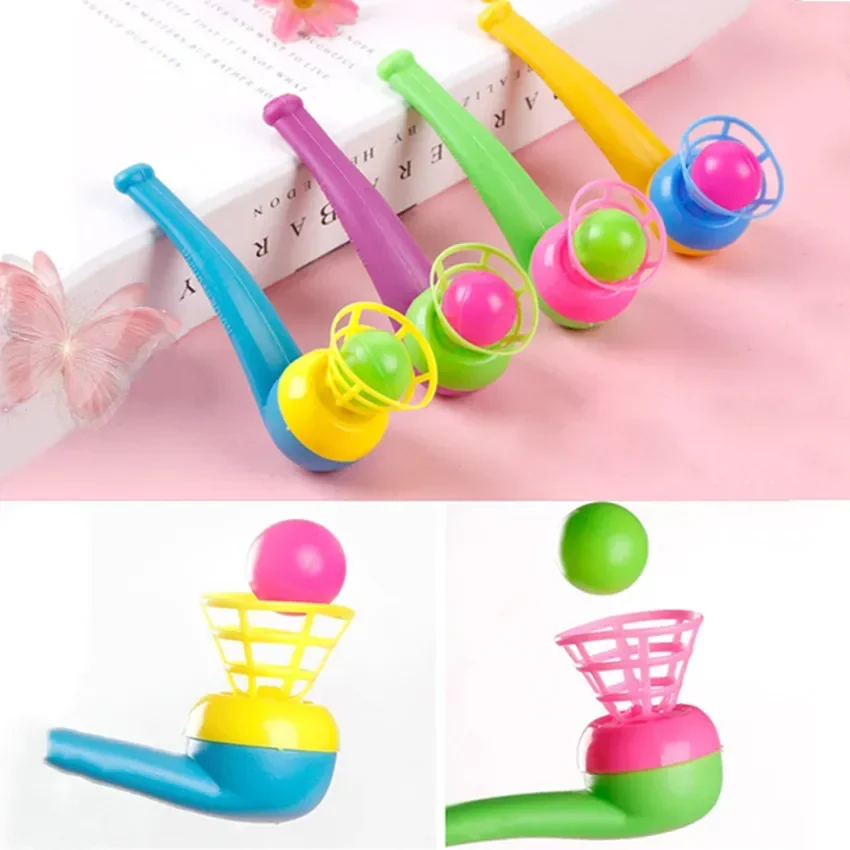 2Pcs Suspended Blow Pipe Blow Ball Rod Board Game for Children Balance Training Floating Blowing Ball Board Game Family Kids Toy