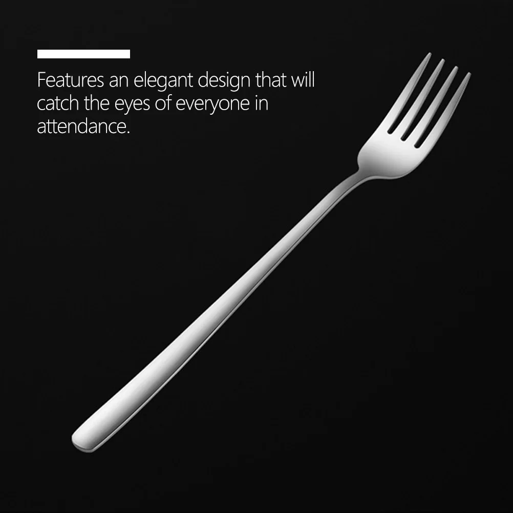 

4pcs Premium Stainless Steel Forks Non-Bend Flatware Comfortable Grip Dinnerware For Restaurant Wedding Party Banquet
