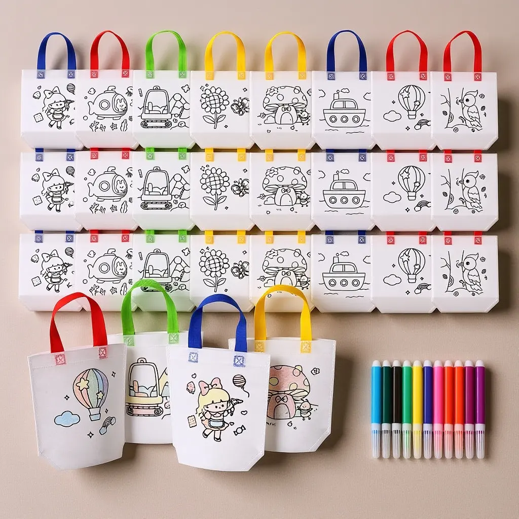 32-pcs-coloring-bag-set-diy-paint-your-own-tote-reusable-goodie-bags-for-kids-school-party-craft-art-themed-party-favors-tote