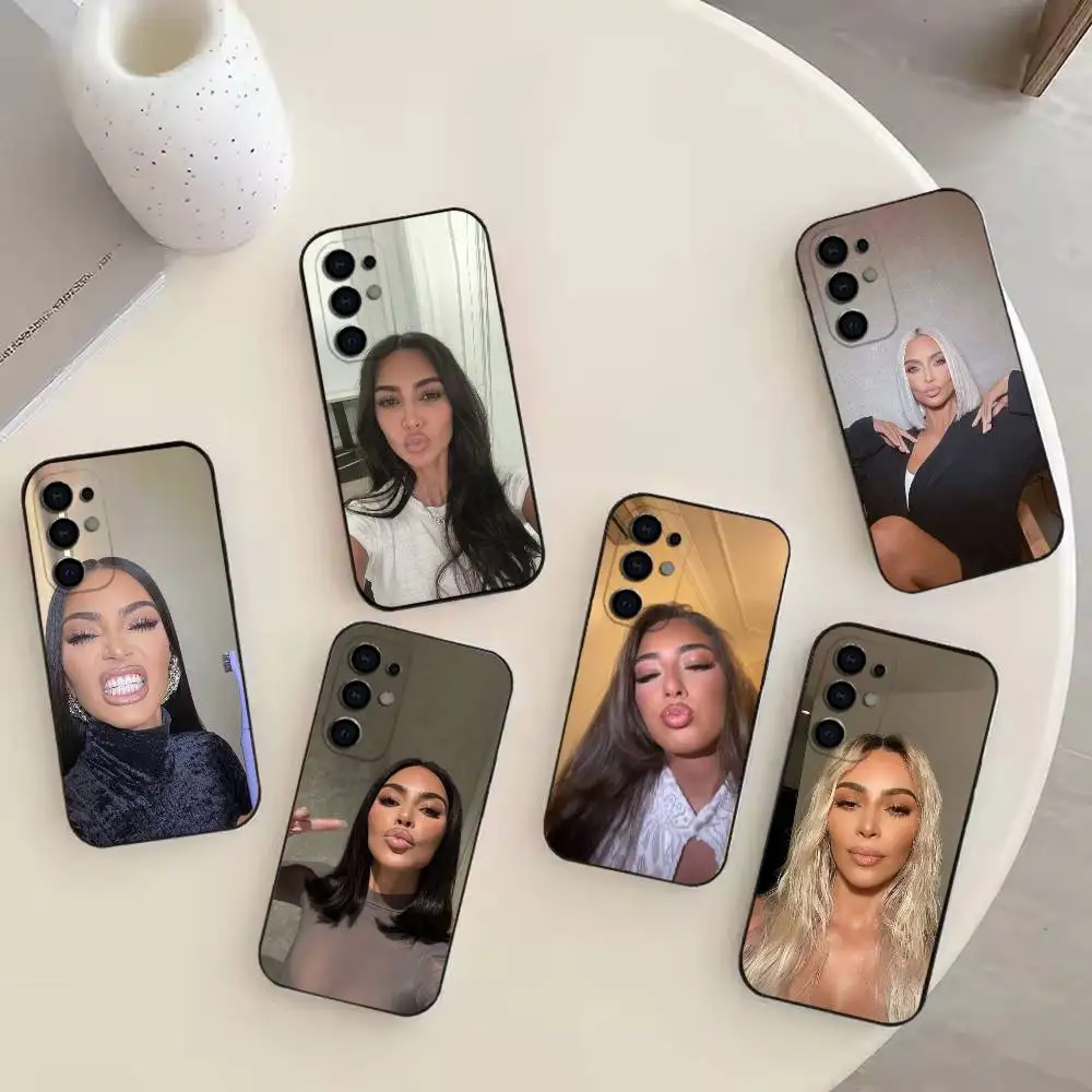 K-Kim Kardashian M-Memes Phone Case For Samsung S25,S24,S21,S22,S23,S30,Ultra,S20,Plus,Fe,Note,10,9,5G Black Cover
