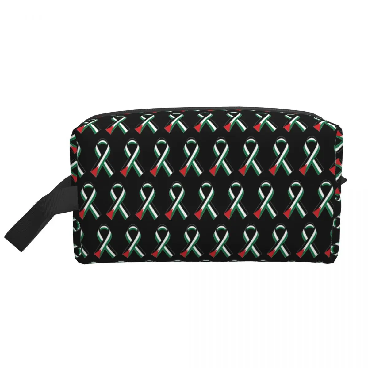 Palestinians Flag Ribbon Solidarity With Palestines Freedom Toiletry Bag Cosmetic Makeup Organizer Beauty Storage Dopp Kit Case