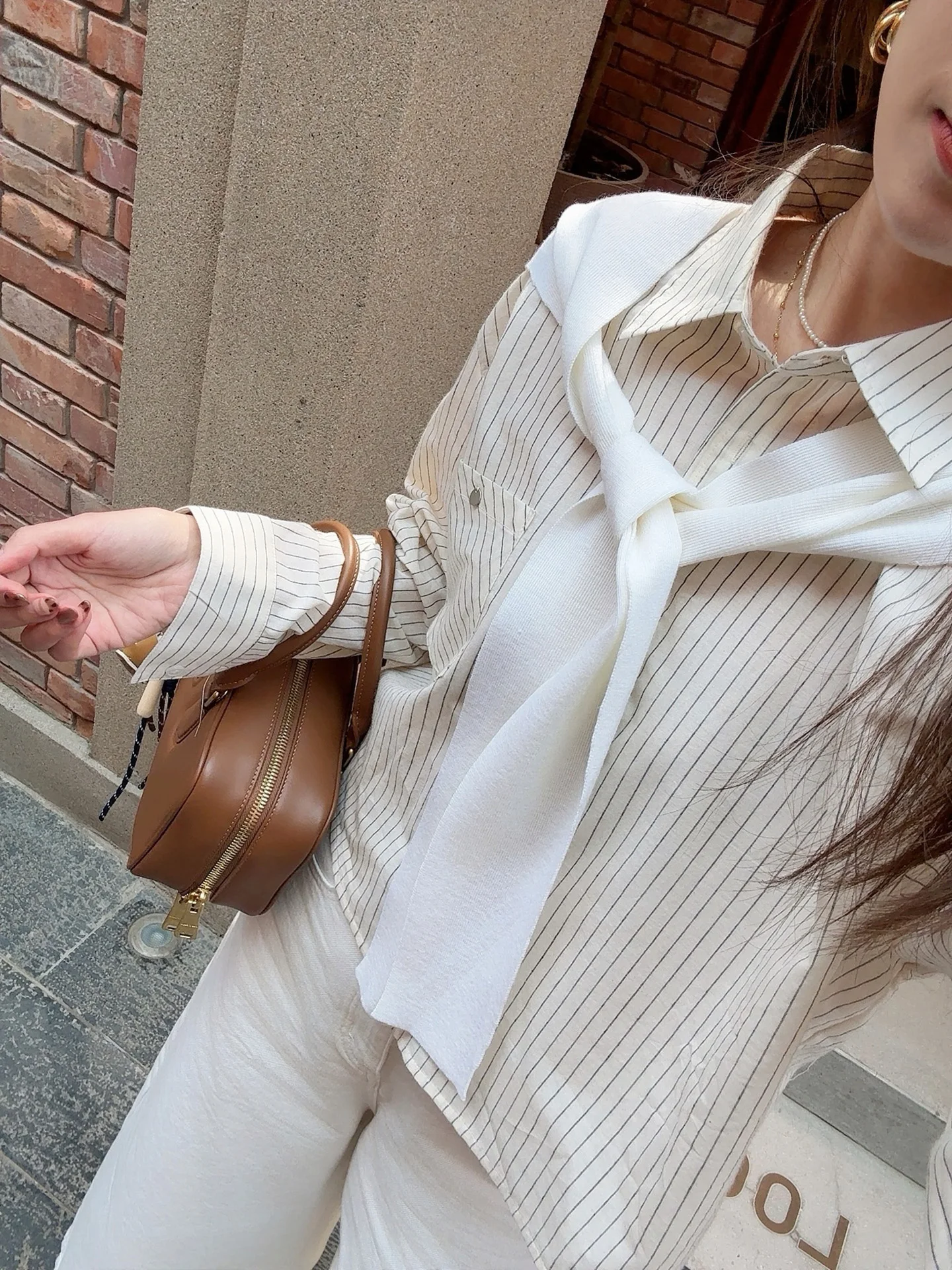 

Studiomcc High Intelligence Sensation Old Money Style Layered Commute Fake Two-Piece Knitted Patchwork Shirt Women Spring 2026