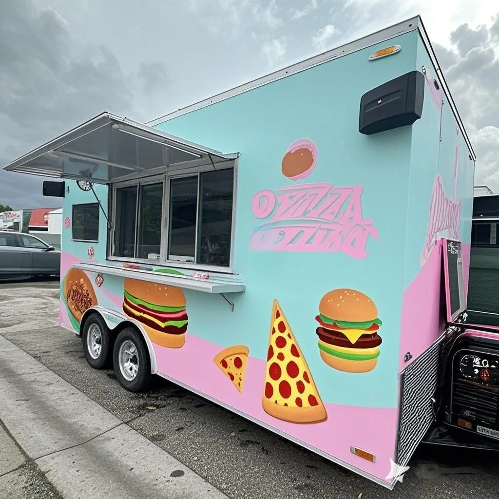 

Customized Small Portable Retro Solar Snack Mobile Mini Portable Snack Food Truck Trailer With Full Kitchen For Sale In Dubai
