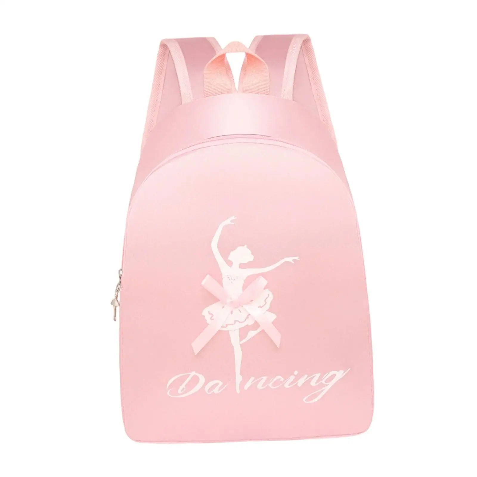 Kids Ballet Dance Bag with Bow Embellishment Water Resistant Nylon Backpack Adjustable Shoulder Strap for Sports Travel School