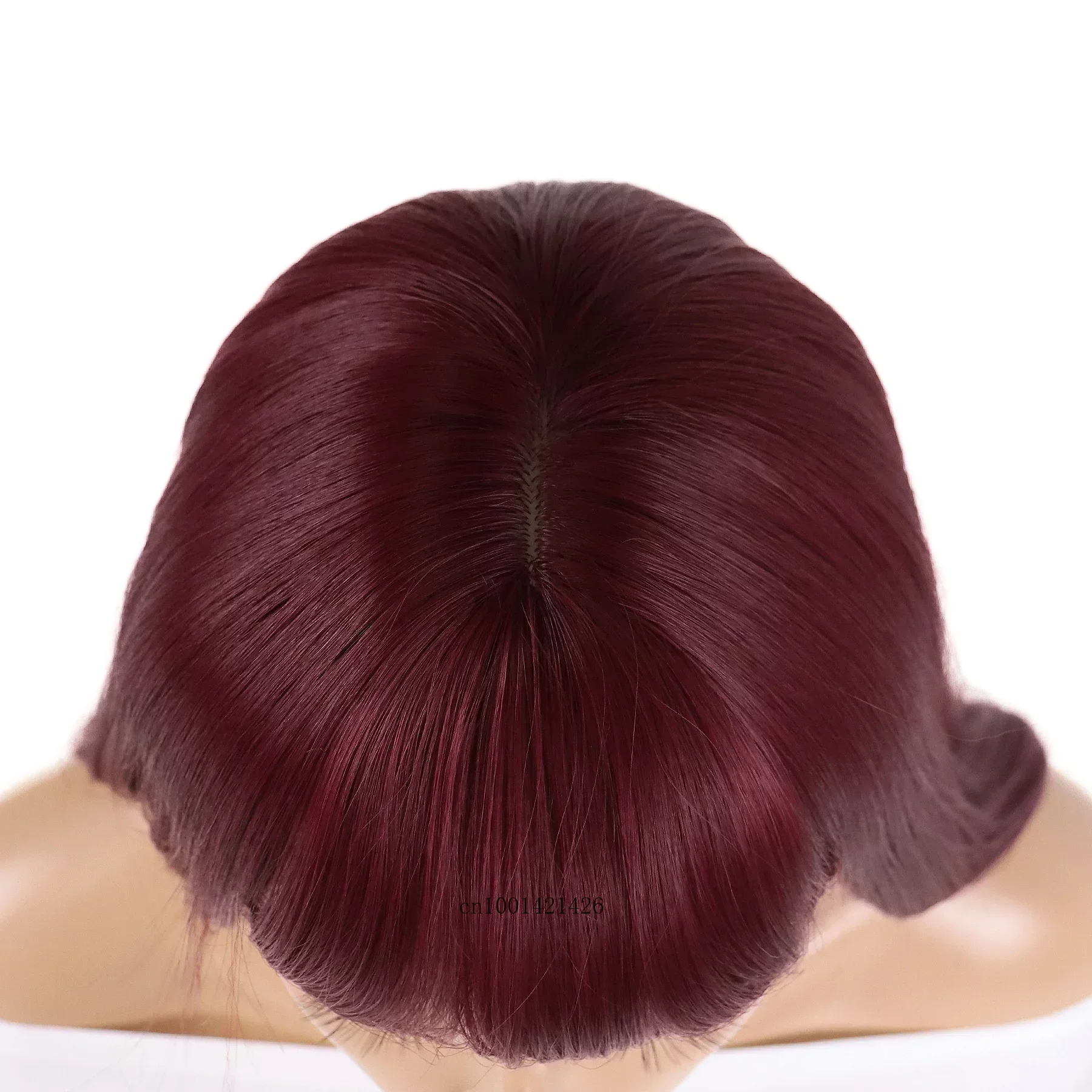 Synthetische lange rote Perücke mit Pony gerade Frisuren Haare für Frauen hitze beständige Faser Drag Cosplay Perücke Kostüm braune Perücken