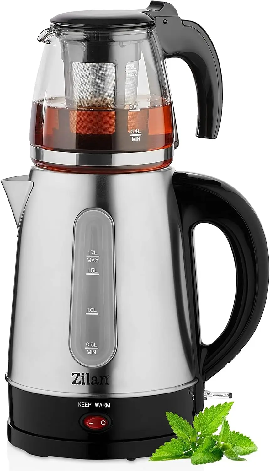 Teekocher 2200 Watt Überhitzungsschutz 100 % BPA-frei Sicherheitsglas Kalkfilter Teemaschine