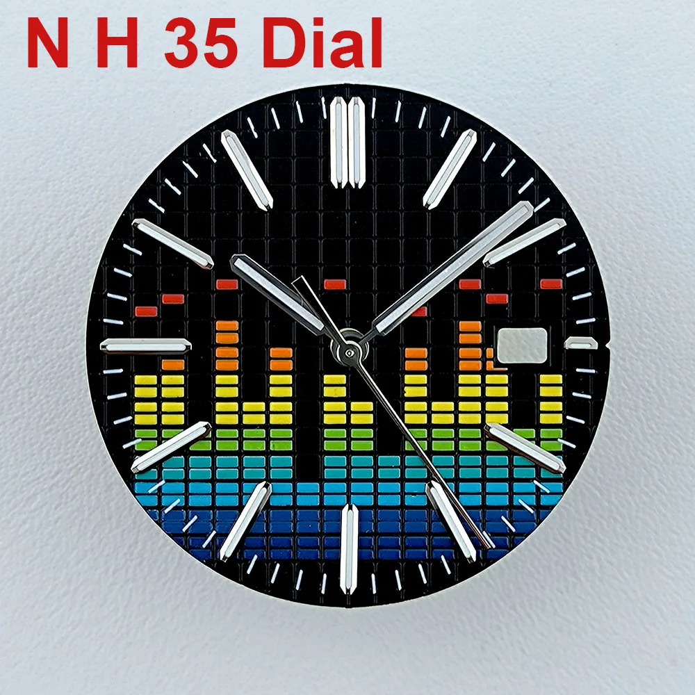 31.7mm Watch Dial N H35 dial No Logo Dial Full Green luminous fit N H35/N H36 movement watch accessories repair tools