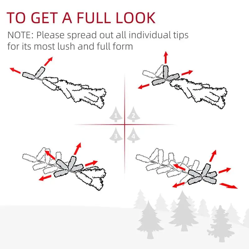 ต้นคริสต์มาสเทียมทรงเพรียวบาง สูง 6 ฟุต 390 ปลายกิ่งสมจริง สีขาว พร้อมขาตั้งพลาสติก