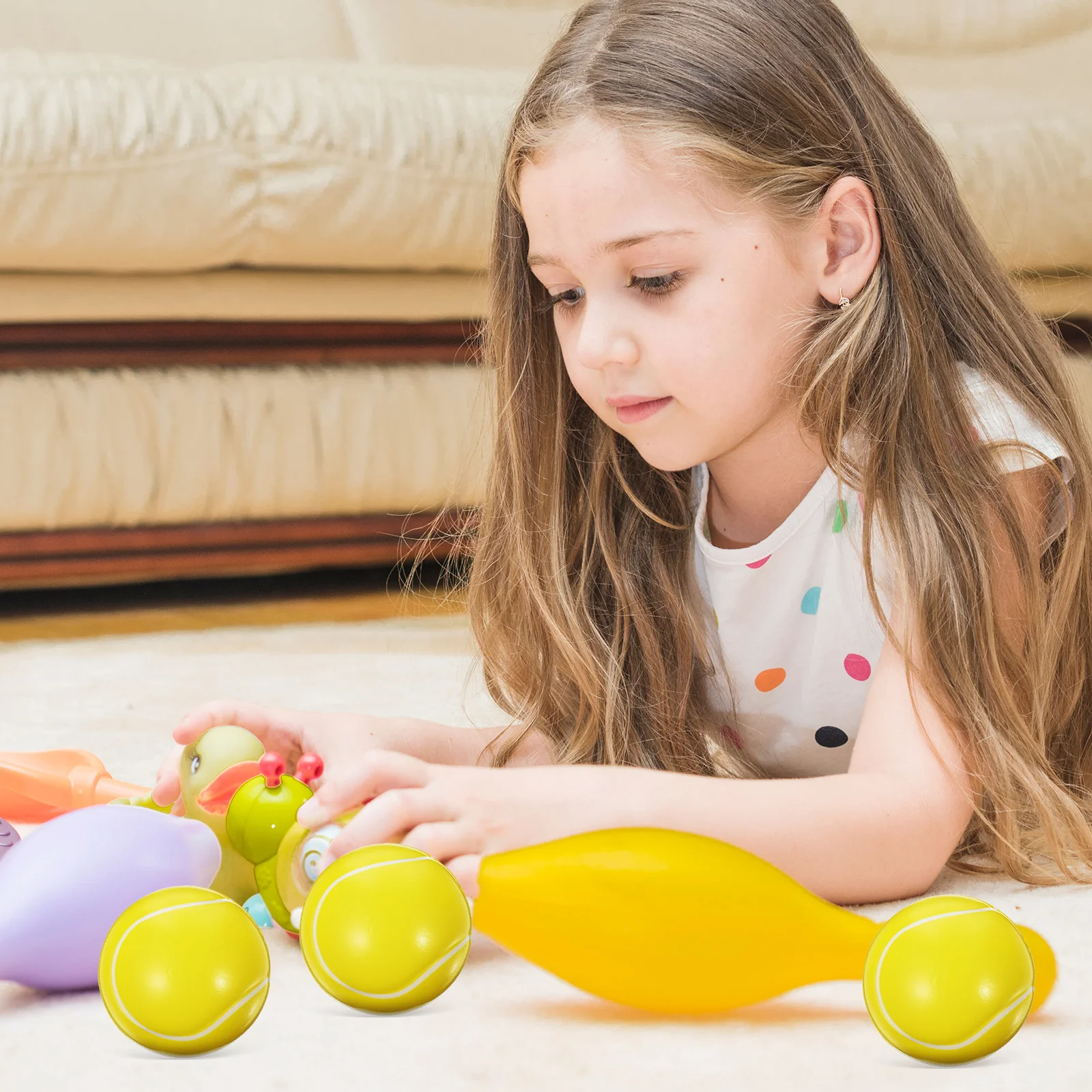 16-delige kindertennisballen schuim sport knijp stress speelgoed volwassen geel speelgoed kind