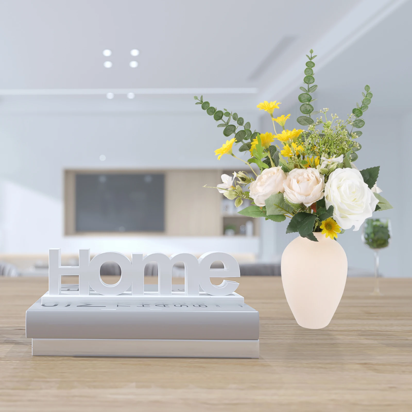 

Ceramic Flower Vase Nordic Style White Modern Decorative Vase Table Centerpiece Home Decoration Floral Arrangement