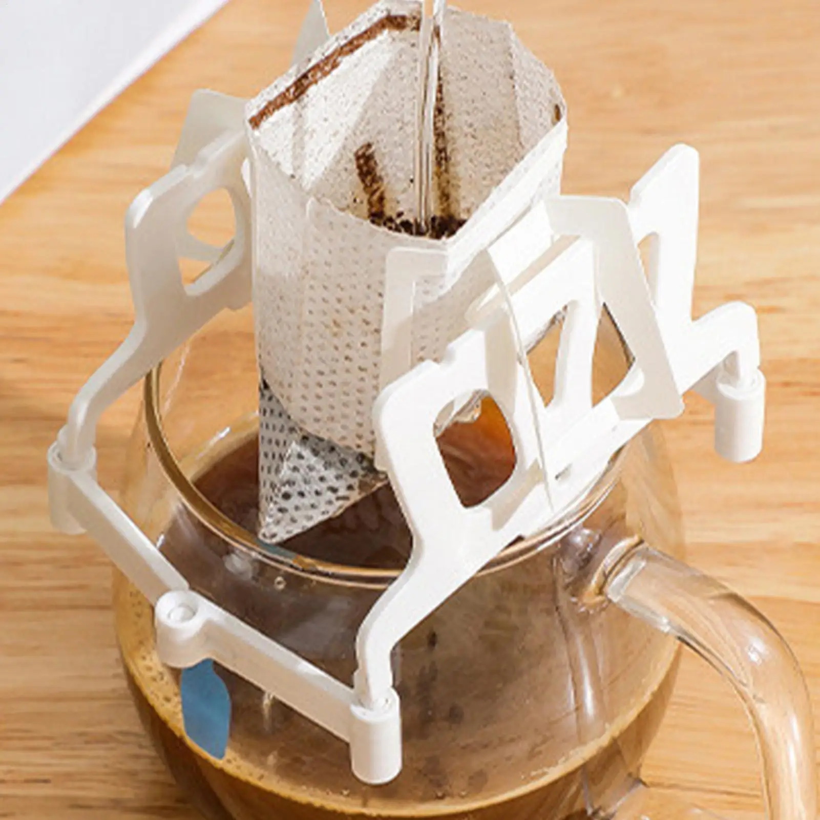 Foldable Pour Over Coffee Filter Stand, Lightweight Hanging Filter Holder Storage Shelf For Home Camping Hand Brew Coffee Making