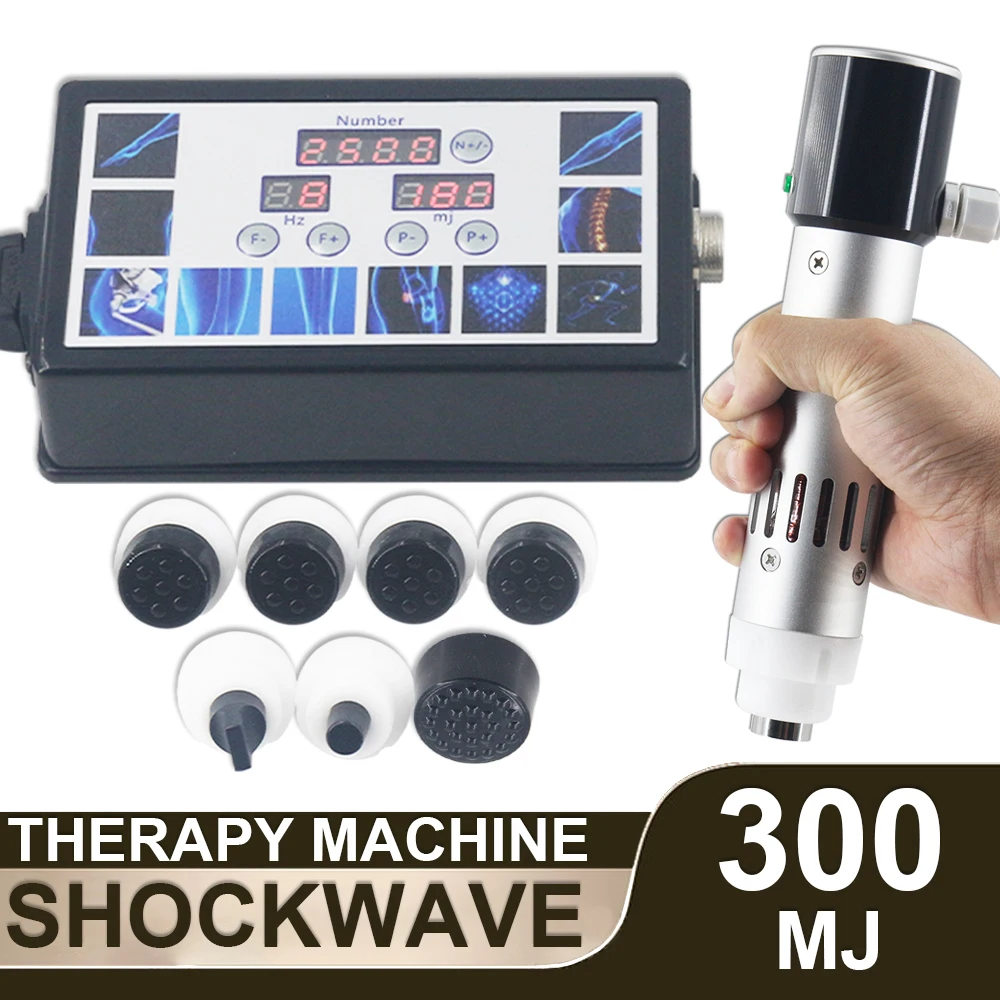 Shockwave Therapy Machine High Energy 300MJ Shock Wave Massager ED Treatment Lower Back Pain Relief Relieve Sports Injuries