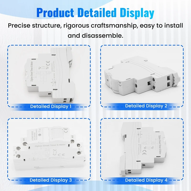 ATMS 1602Z Smart Switch 16A Din Rail 1P Remote Control Timing Switch Smart Wireless Switch 220V Timing Switch