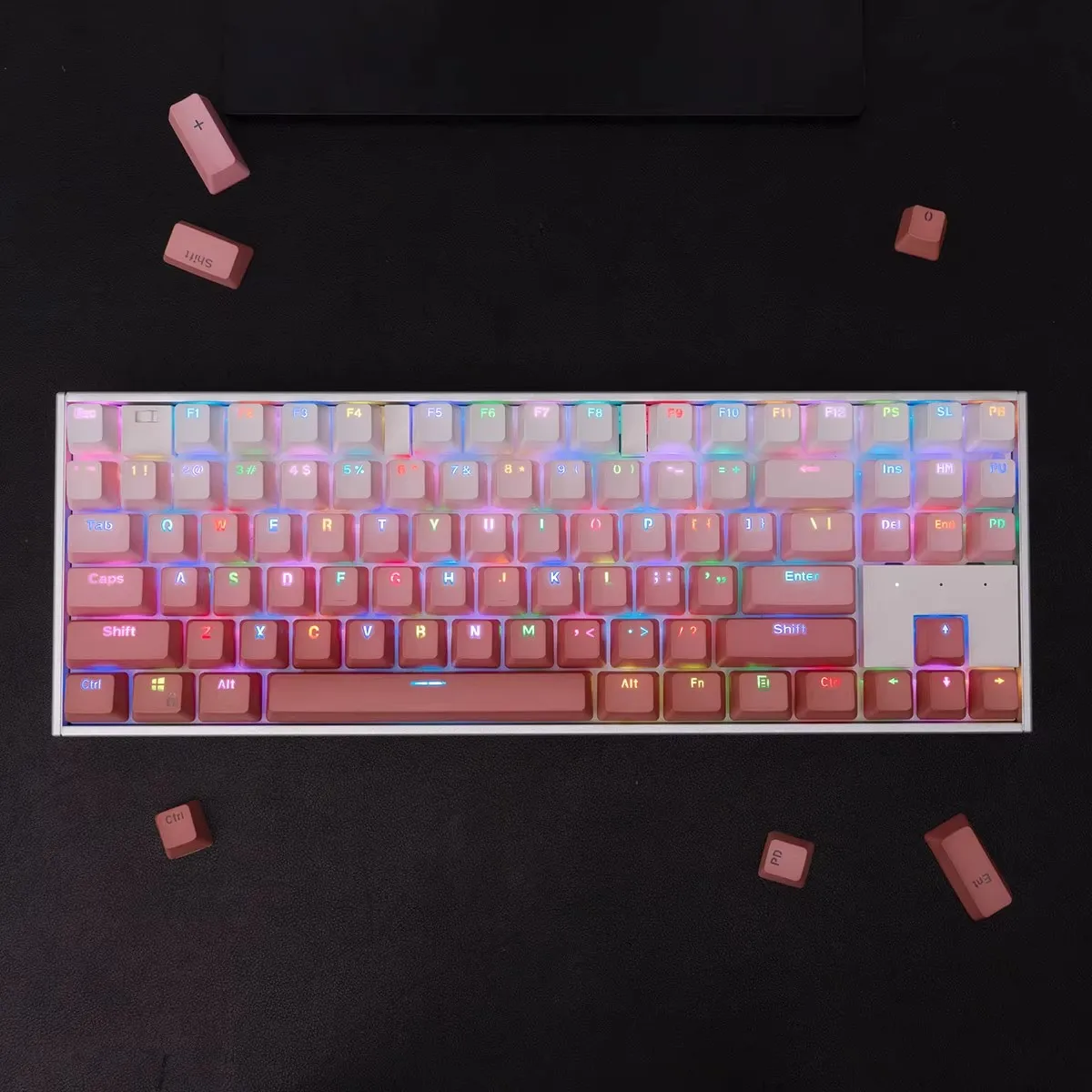 

GMK Rose Red Gradient Keycaps PBT Dye Subbed OEM 120 Key Caps Cherry Profile Keycap With 2.25U 2.75U 3U 7U Spacebar ISO Enter