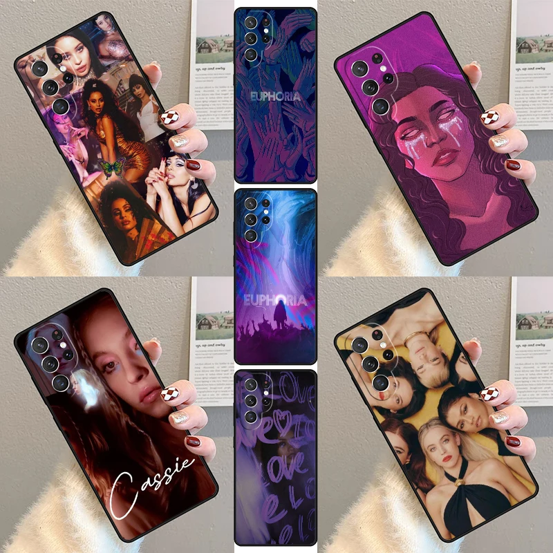 American TV Series Euphoria Luxury Phone Case For Samsung Galaxy S23 S21 S20 FE S24 S22 Ultra Note20 S10 S9 S8 Plus Cover