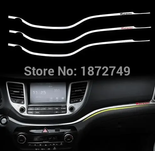 

for Hyundai Tucson 2016 Stainless Steel Console Trim Center Console Panel Side Decorative Car-Styling