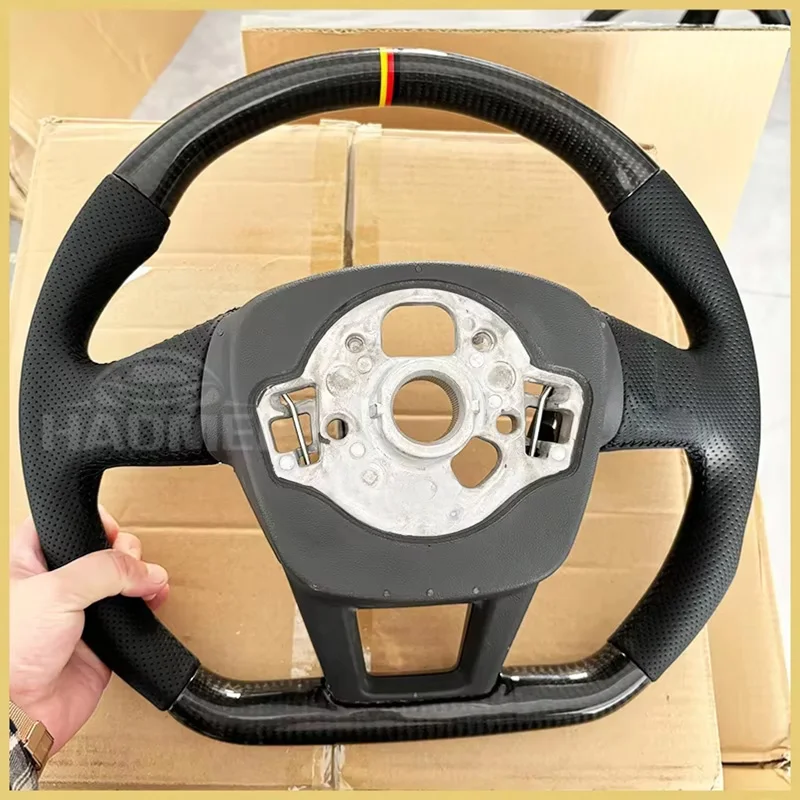 Carbon Fiber Steering Wheel, Suitable For Audi A6 C8 A7 E-Tron, Can Be Equipped With Buttons And Shift Paddles, Car Accessories