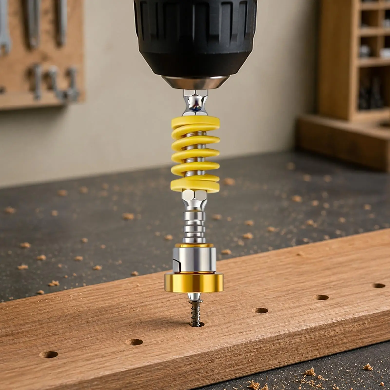 Spring Loaded Screw Holder 5 Pieces Magnetic Equipment Maintenance Tools Anti-Drop Screwdriver Bit For Contractors Electricians