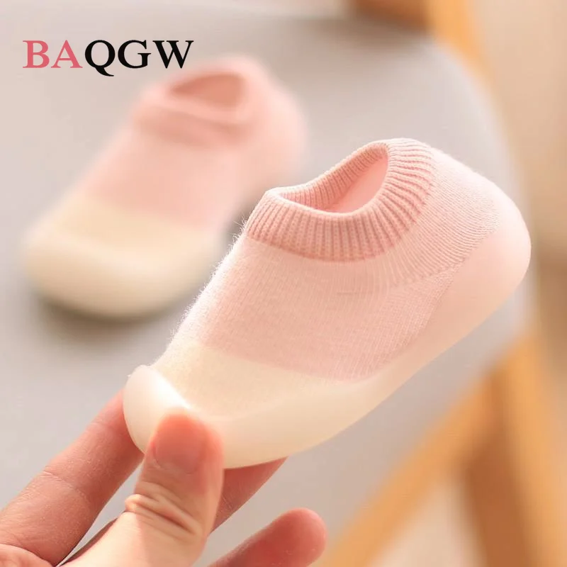 Baby Indoor First Walkers Socks Shoes Infant Breathable Toddler Shoes Color Matching Cute Kids Soft Soled Child Floor Sneaker