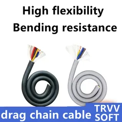 High flexible drag chain cable TRVV 2-40core 26-11AWG folding oil resistant CNC machine tool signal control cable wire