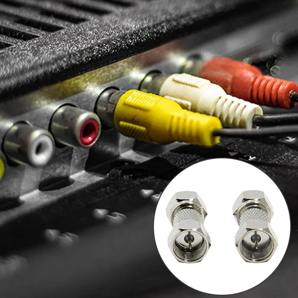 Британская F-головка с двойной вращающейся штекерной F-головкой, Прямая цифровая передача через двойное ТВ F-head Pass FJJ, Двойная муфта TV Digital R M4X9